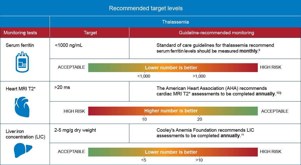Thallassemia Target Levels DT